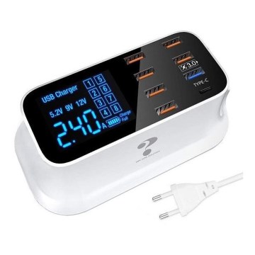Charging station 8xUSB 40W/230V