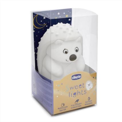 Chicco - Barn nattlampa SWEET LIGHTS igelkott