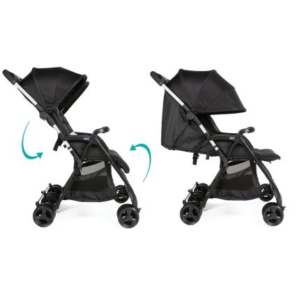Chicco - barnvagnar för tvillingar OHLALA TWIN Black Natt svart