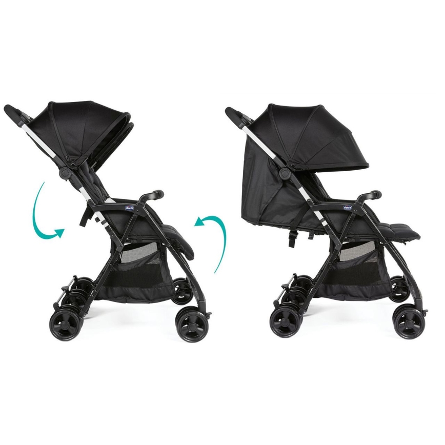 Chicco - barnvagnar för tvillingar OHLALA TWIN Black Natt svart