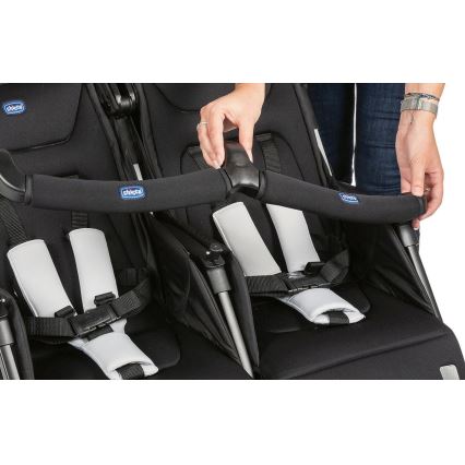 Chicco - barnvagnar för tvillingar OHLALA TWIN Black Natt svart