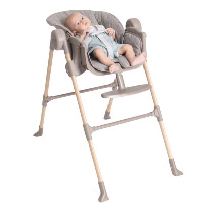 Chicco - Matstol för barn Polly Essential - grå/brun