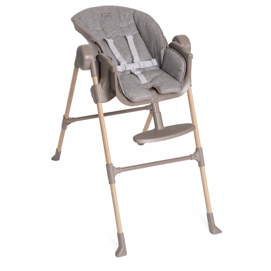 Chicco - Matstol för barn Polly Essential - grå/brun