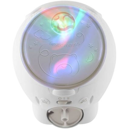 Chicco - Projektor för barn 2i1 POLAR BEAR 3xAA beige