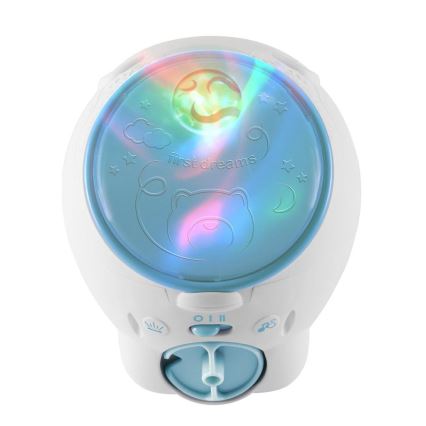 Chicco - Projektor för barn 2i1 POLAR BEAR 3xAA blå