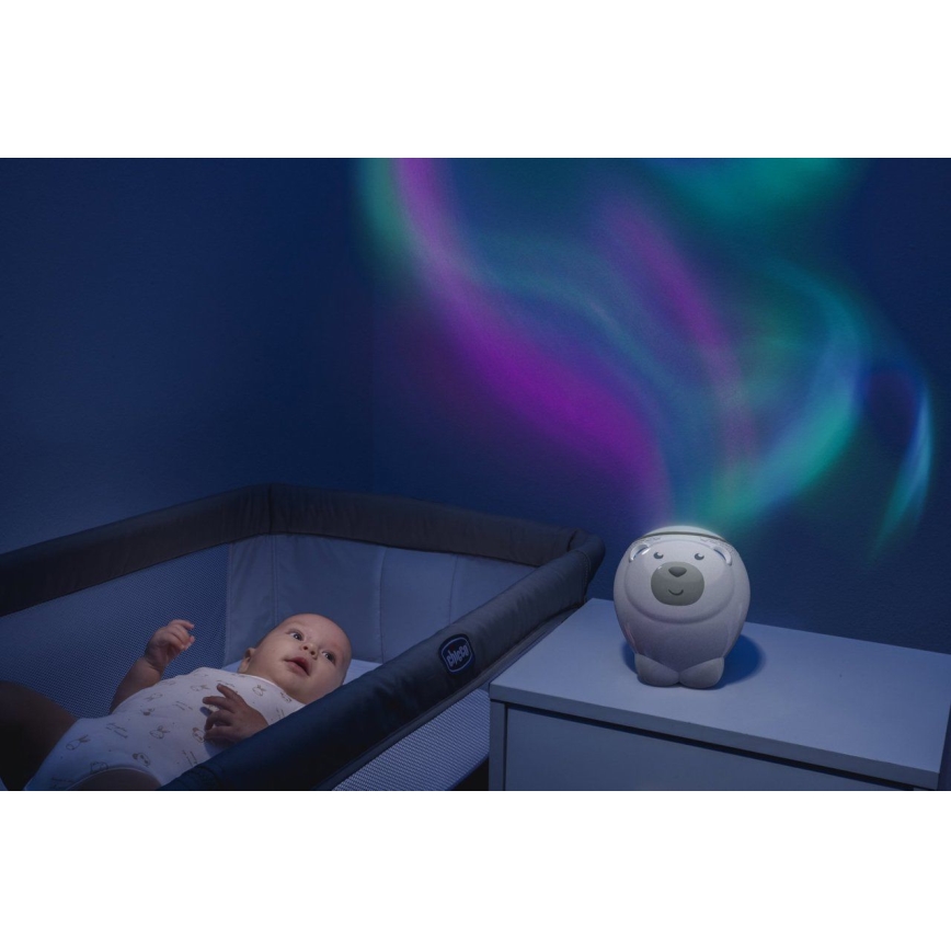 Chicco - Projektor för barn 2i1 POLAR BEAR beige