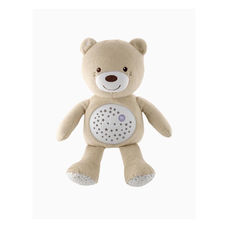 Chicco - Projektor med melodi BABY BEAR 3xAAA beige