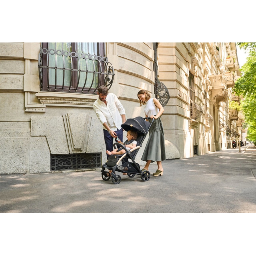 Chicco - Sittvagn GOODY XPLUS Black Re_Lux Eco+ + push bil ALL AROUND