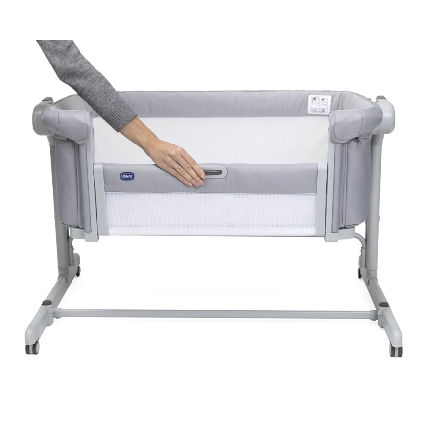 Chicco - Spjälsäng 2i1 2v1 NEXT2ME MAGIC EVO ljusgrå