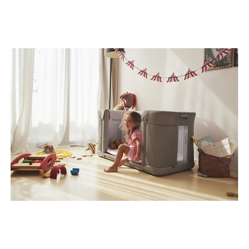 Chicco - Spjälsäng 3i1 3v1 NEXT2ME FOREVER ljusgrå