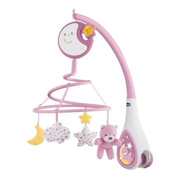Chicco - Spjälsängsmobil med melodi 3i1 NEXT2DREAMS 3xAA rosa