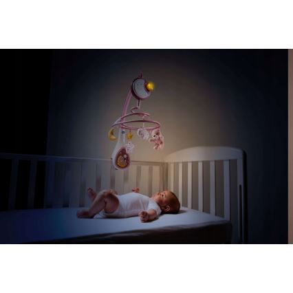 Chicco - Spjälsängsmobil med melodi 3i1 NEXT2DREAMS 3xAA rosa