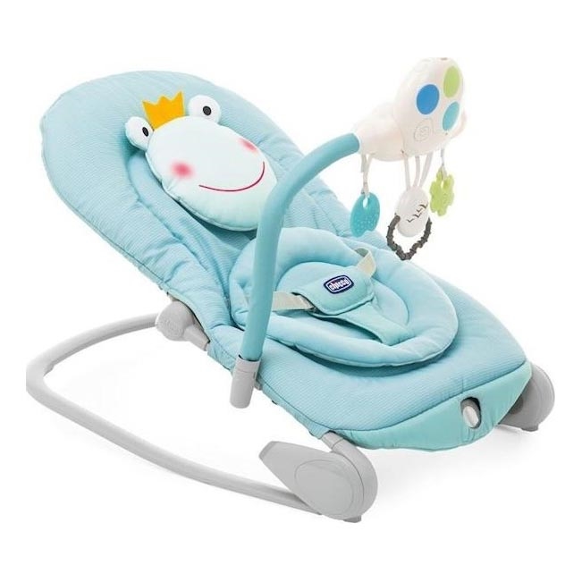 Chicco - Vibrerande babysitter med musik BALLOON Froggy blå