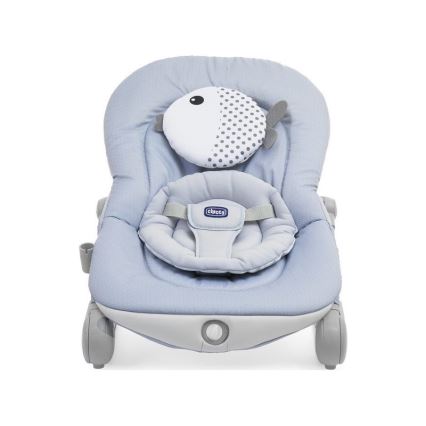 Chicco - Vibrerande babysitter med sång BALLOON Dots 2xAA + 1xLR20 blå