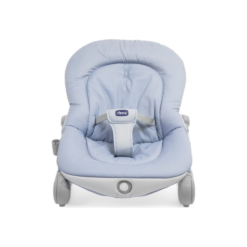 Chicco - Vibrerande babysitter med sång BALLOON Dots 2xAA + 1xLR20 blå