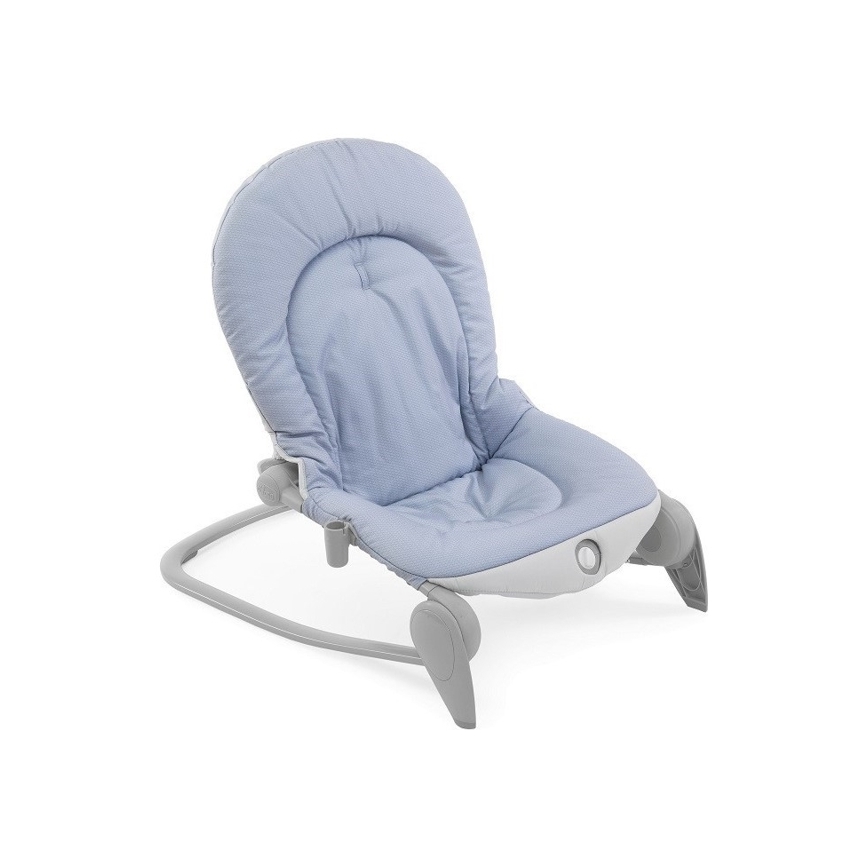 Chicco - Vibrerande babysitter med sång BALLOON Dots 2xAA + 1xLR20 blå
