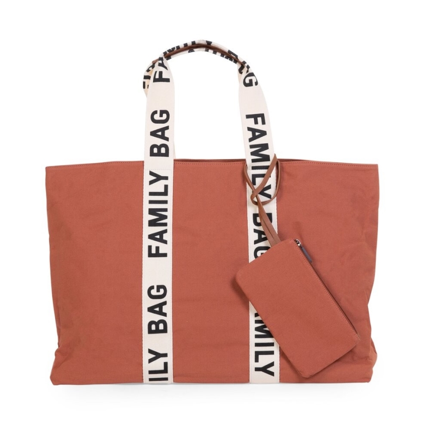 Childhome - Resväska FAMILY BAG CANVAS orange