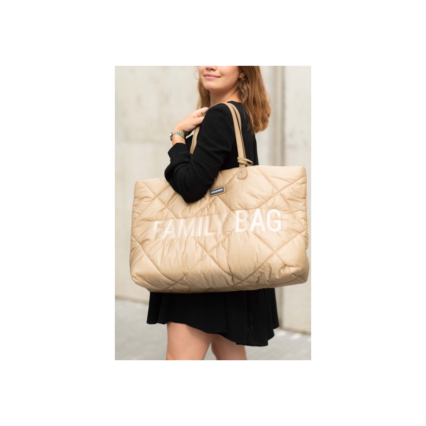Childhome - Resväska FAMILY BAG PUFFERED grädde