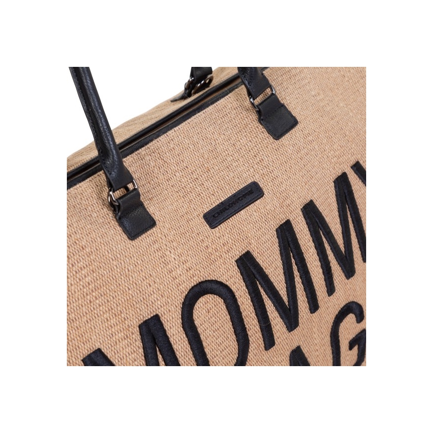 Childhome - Skötväska MOMMY BAG RAFFIA LOOK beige