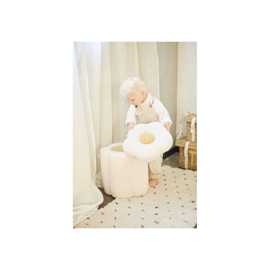 Childhome - Taburett BLOMMA diameter 35 cm grädde