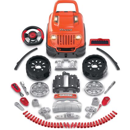 Children's car repair shop orange/grå