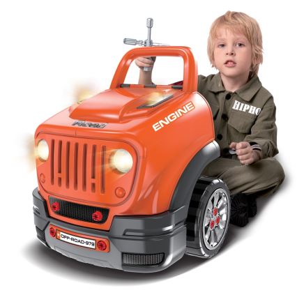 Children's car repair shop orange/grå