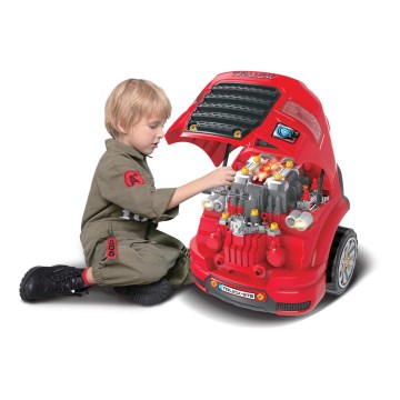 Children's car repair shop röd