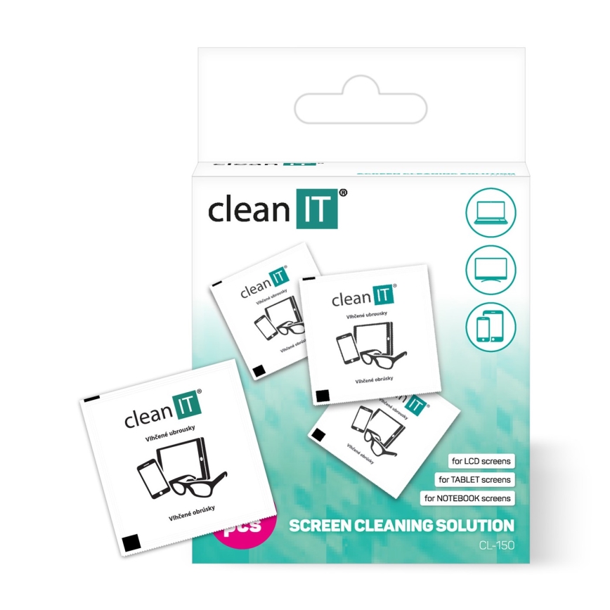 CLEAN IT CL-150 - Individuella våtservetter för städning 52 delar