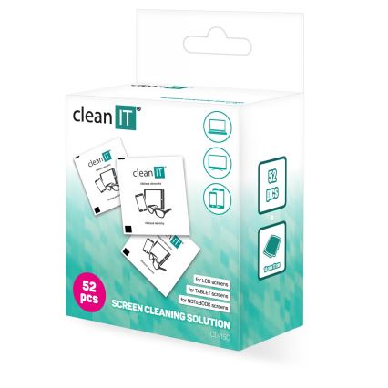 CLEAN IT CL-150 - Individuella våtservetter för städning 52 delar