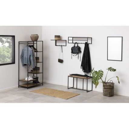 Clothes rack SARON ek/svart