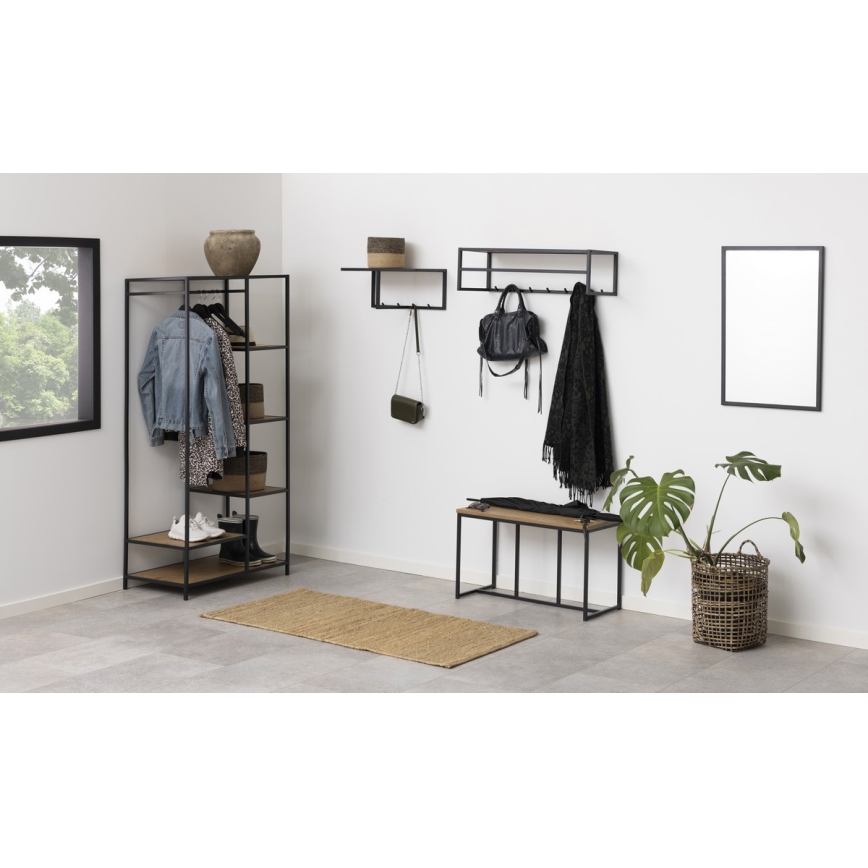Clothes rack SARON ek/svart