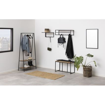 Clothes rack SARON ek/svart