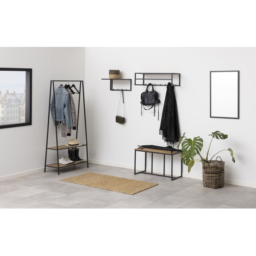 Clothes rack SARON ek/svart