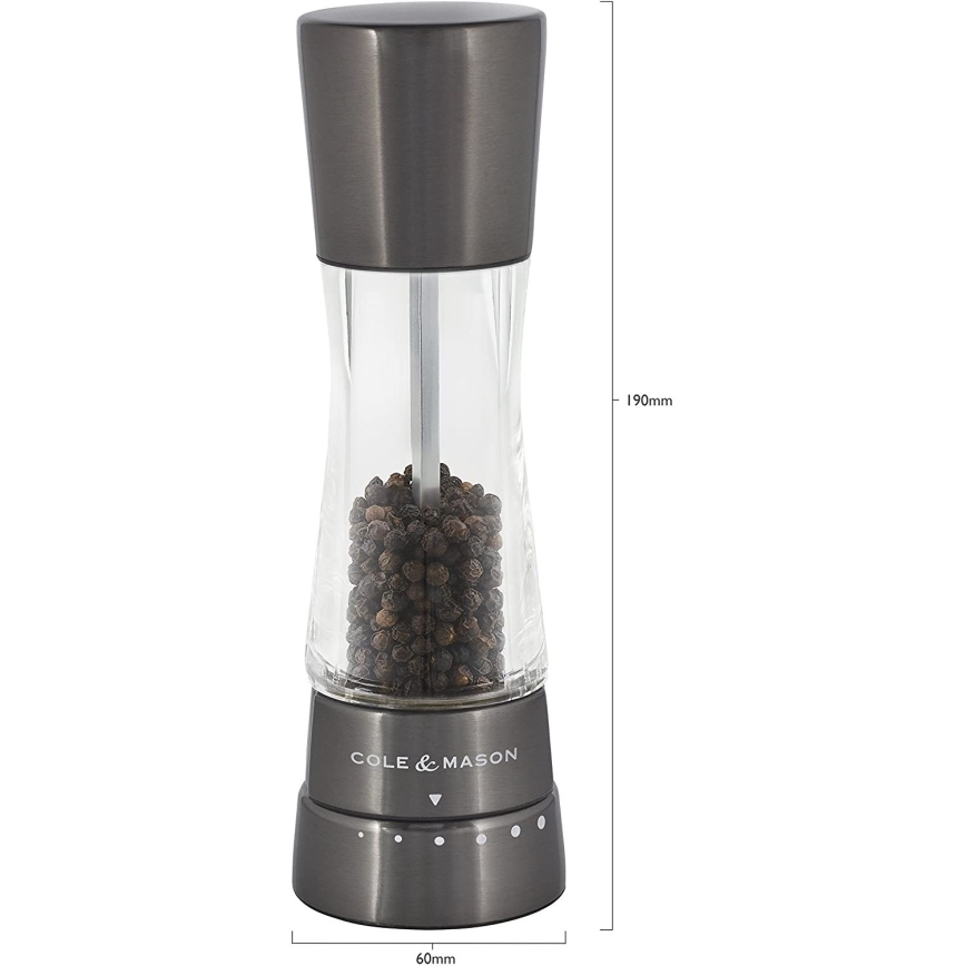 Cole&Mason - Set med salt- och pepparkvarnar DERWENT 2 st 19 cm antracit
