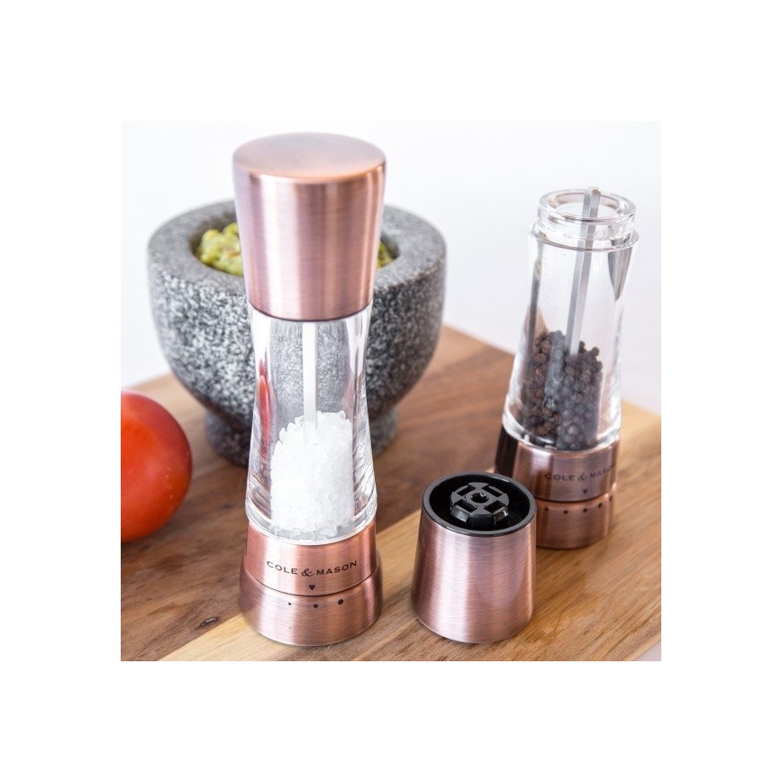 Cole&Mason - Set med salt- och pepparkvarnar DERWENT 2 st 19 cm koppar