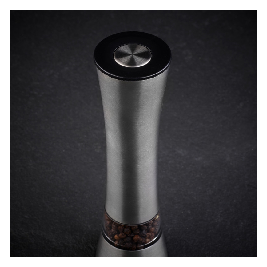 Cole&Mason - Elektrisk salt or pepper grinder BURFORD 4xAAA 18 cm matt krom