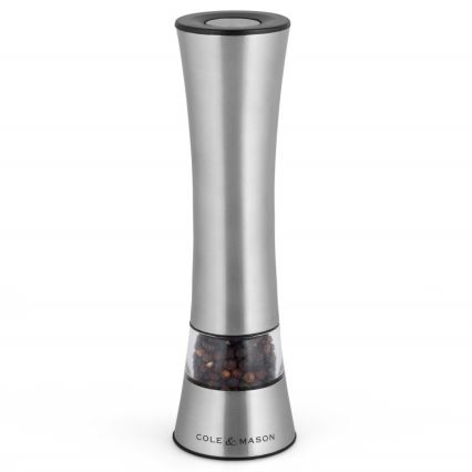 Cole&Mason - Elektrisk salt or pepper grinder BURFORD 4xAAA 18 cm matt krom