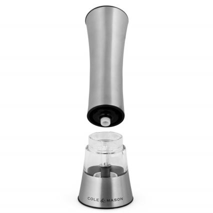 Cole&Mason - Elektrisk salt or pepper grinder BURFORD 4xAAA 18 cm matt krom