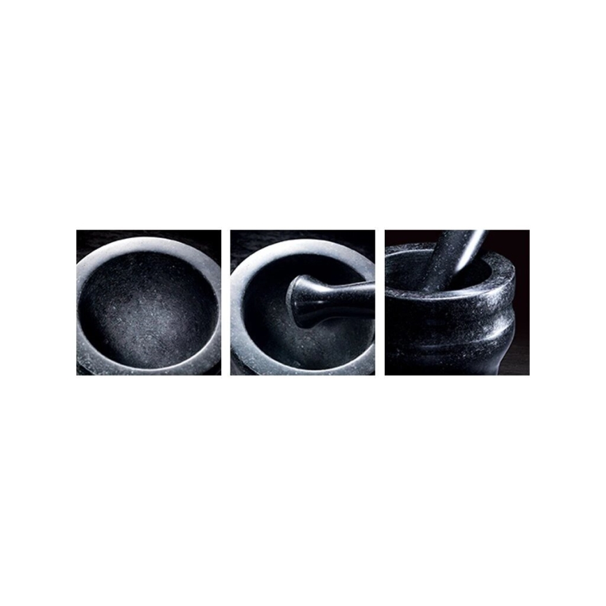 Cole&Mason - Granitmortel med mortelstöt GRANITE diameter 14 cm granite/svart