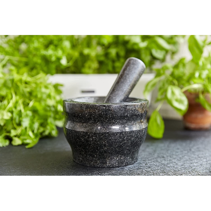 Cole&Mason - Granitmortel med mortelstöt GRANITE diameter 18 cm granite/svart