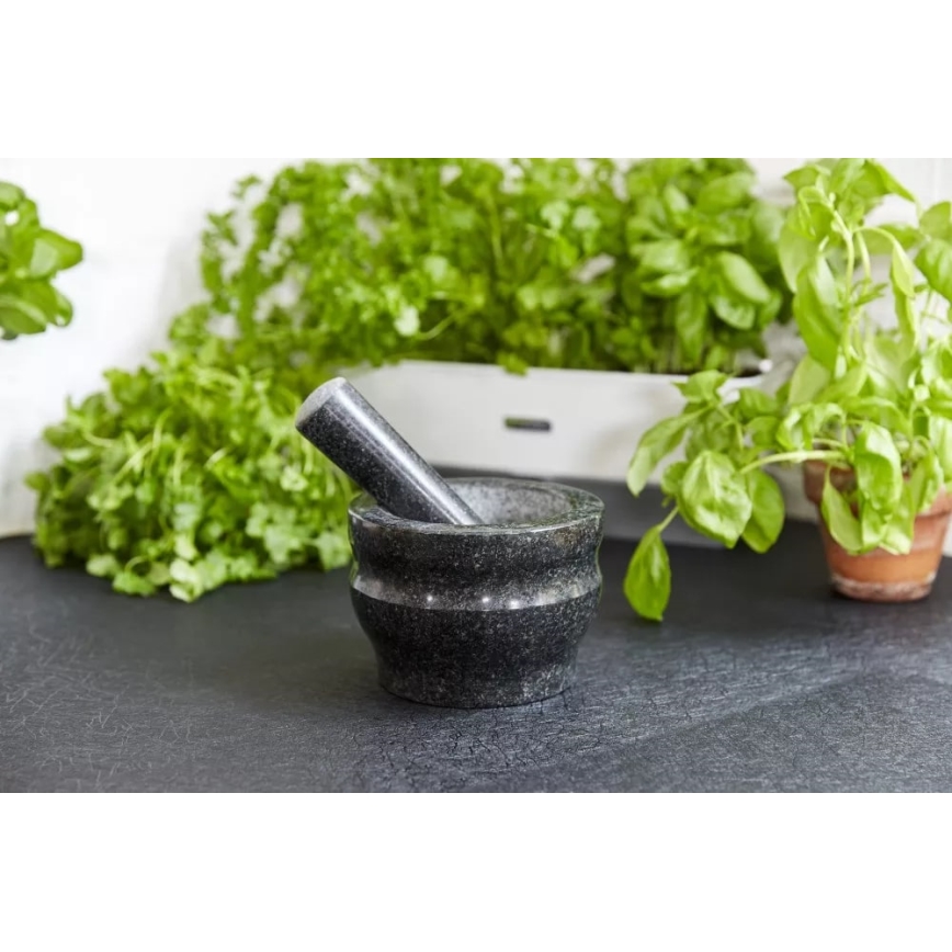Cole&Mason - Granitmortel med mortelstöt GRANITE diameter 18 cm granite/svart