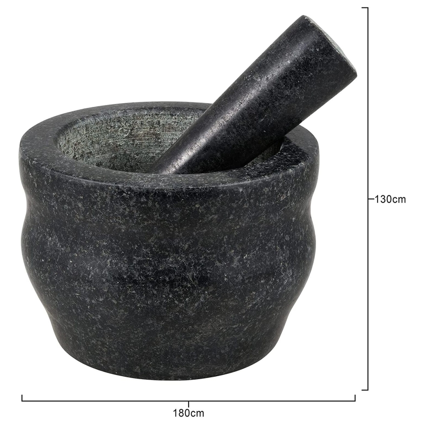 Cole&Mason - Granitmortel med mortelstöt GRANITE diameter 18 cm granite/svart
