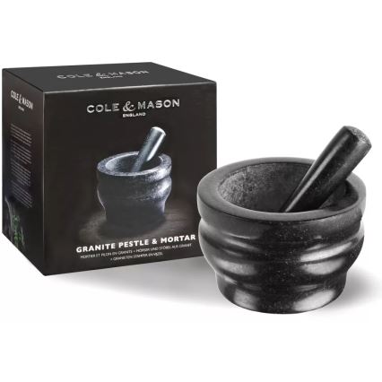 Cole&Mason - Granitmortel med mortelstöt GRANITE diameter 18 cm granite/svart