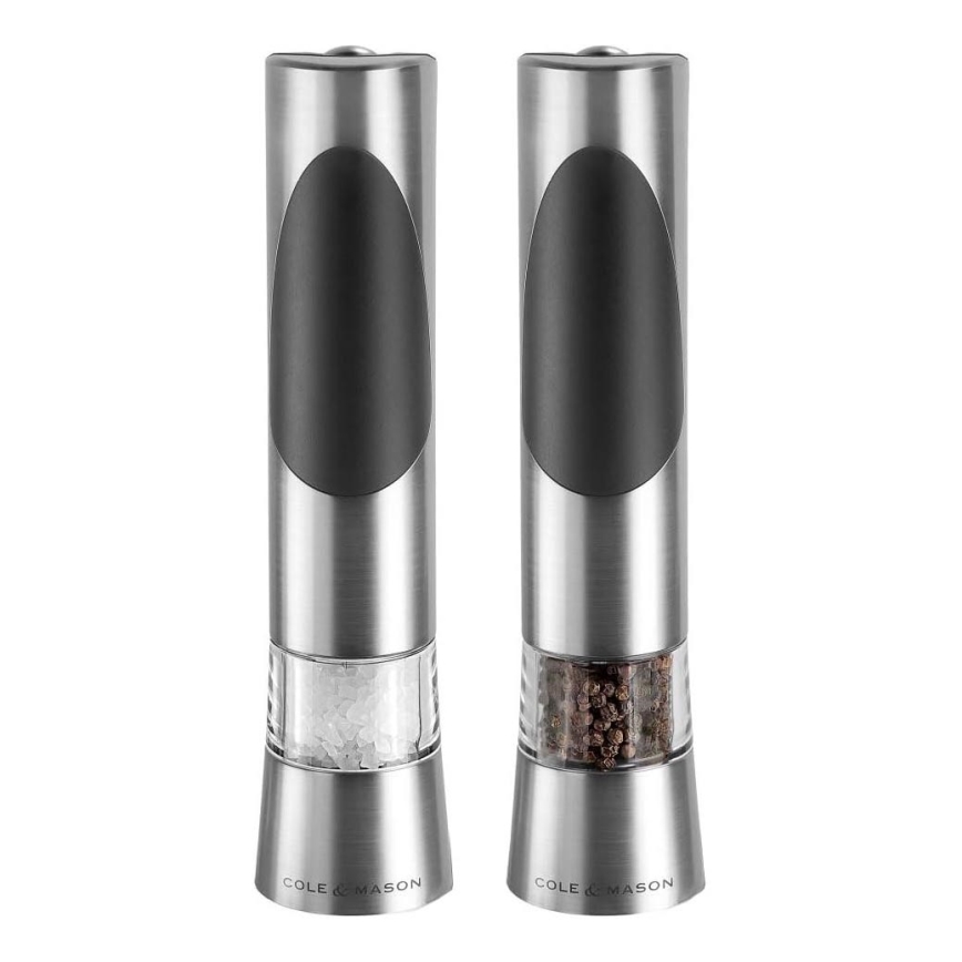 Cole&Mason - Kit of electric salt och pepper grinders RICHMOND 2 delar 6xAAA