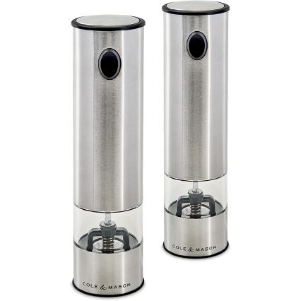 Cole&Mason - Kit of electric spice grinders with backlight BATTERSEA 2 delar 6xAAA