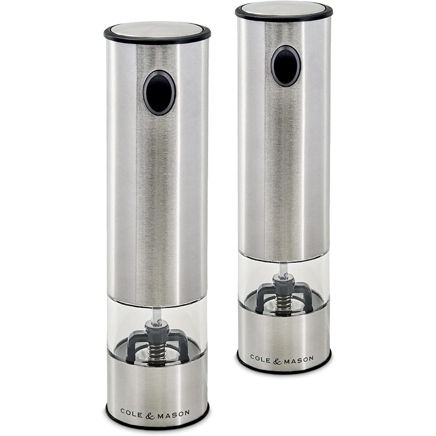 Cole&Mason - Kit of electric spice grinders with backlight BATTERSEA 2 delar 6xAAA