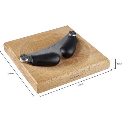 Cole&Mason - Köksskärbräda och vaggkniv 21,5x51,5 cm bok