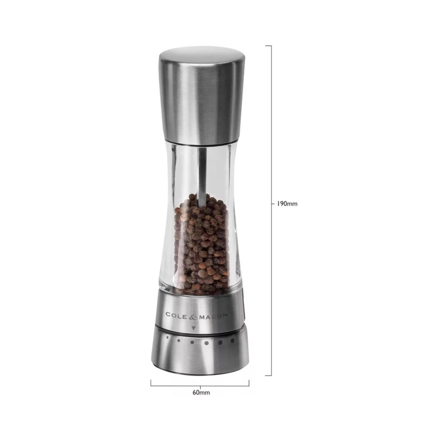 Cole&Mason - Pepparkvarn DERWENT 19 cm skinande krom