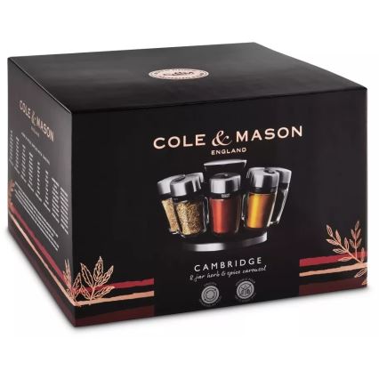 Cole&Mason - Roterande kryddställ MASTER 9 delar