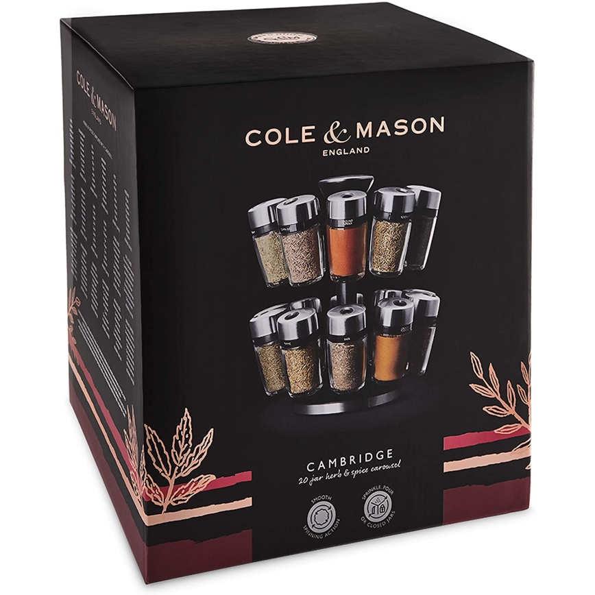 Cole&Mason - Roterande ställ med kryddburkar MASTER 21 delar